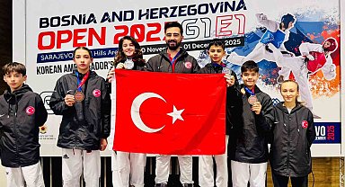 Aliağalı taekwondocular Saraybosna'dan madalyalarla döndü