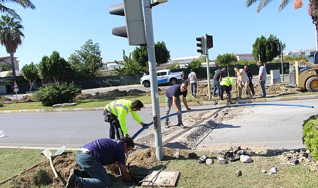 Antalya Manavgat'ta sinyalizasyon yenileme hamlesi