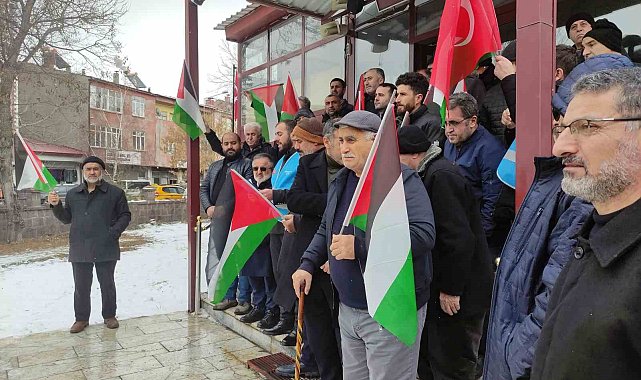 Ardahan'da cuma çıkışı Filistin'e destek açıklaması