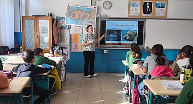 Aydın'da öğrenciler yaban hayatı ve doğayı yakından tanıyor