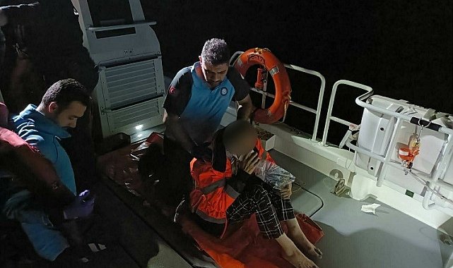 Ayvacık açıklarında ticari gemide yarlanan şahısın tıbbi tahliyesi yapıldı