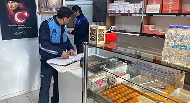 Babaeski'de tatlı üretimi ve satışı yapan iş yerleri denetlendi