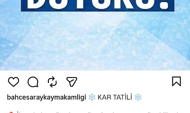 Bahçesaray'da taşımalı eğitime 1 gün ara