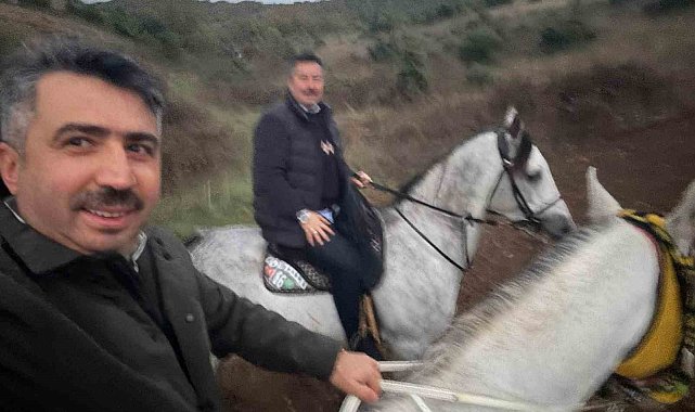 Başkanlar ata binerek stres attı