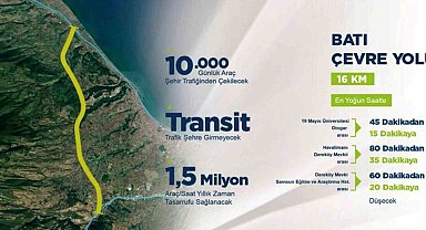 Batı ve Doğu Çevre Yolu ile Samsun'da trafik rahatlayacak