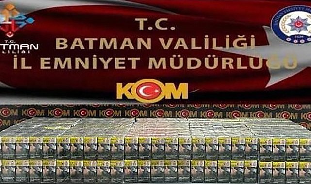 Batman'da uygulama noktasında kaçak sigara ele geçirildi