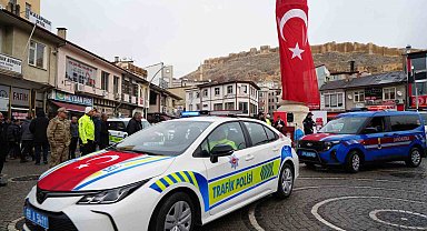 Bayburt'un güvenlik filosuna 34 yeni araç eklendi