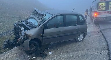 Bilecik'te iki araç kafa kafaya çarpıştı