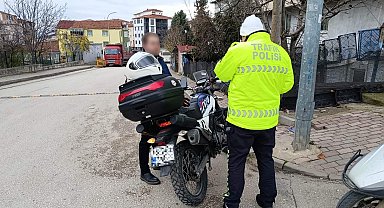 Bilecik'te motosiklet ve ATV sürücülerine yönelik denetim