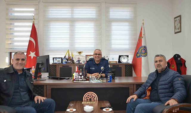 Bulanıklı gazetecilerden Emniyet Müdürü Arlı'ya ziyaret
