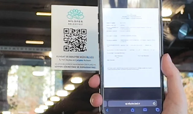 Bursa Nilüfer'de QR kod ile ruhsat dönemi başladı