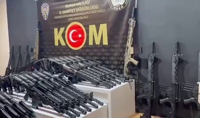 Bursa'da kaçak silah operasyonu: 118 ruhsatsız tüfek ele geçirildi