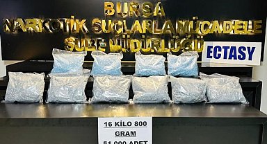 Bursa'da uyuşturucu operasyonu: 51 bin adet extacy ele geçirildi