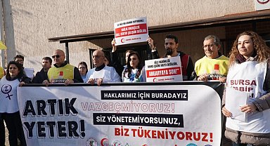 Bursa'da sağlık emekçileri hakları için sokakta!