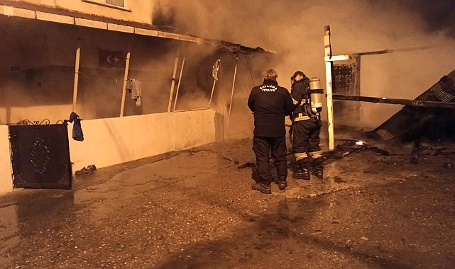 Çaycuma'da kazan dairesinde çıkan yangın eve sıçradı