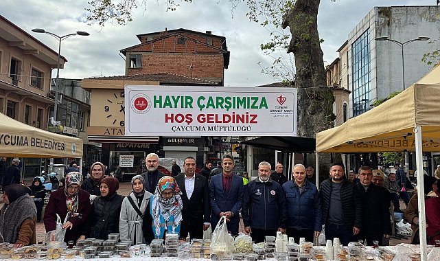 Çaycuma'da "Gazze Yararına Hayır Çarşısı" kuruldu