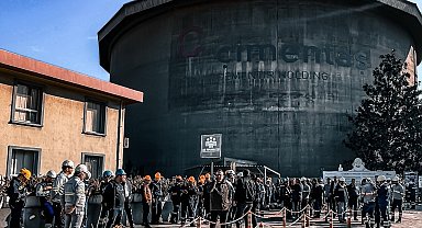 Çimento fabrikasında yangın tatbikatı