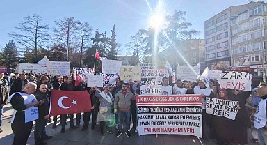 Çorlu'da işçilerden hak arayışı eylemi