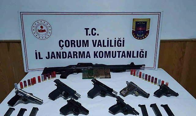 Çorum'da kaçak silah operasyonu