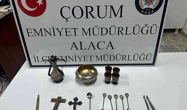 Çorum'da tarihi eser operasyonu: 1 gözaltı