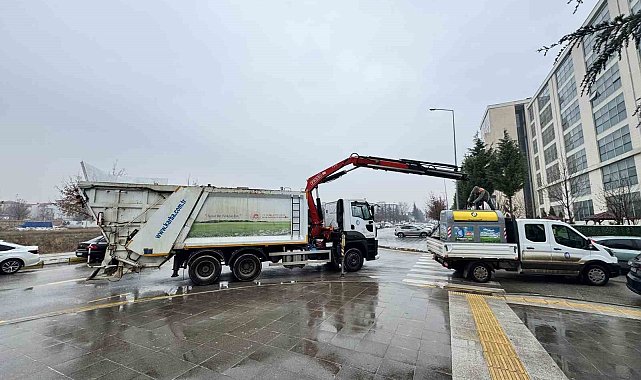 Çorum'da yeni çöp konteynerleri yerleştirilmeye başlandı