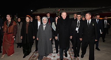 Cumhurbaşkanı Erdoğan Türkmenistan'da
