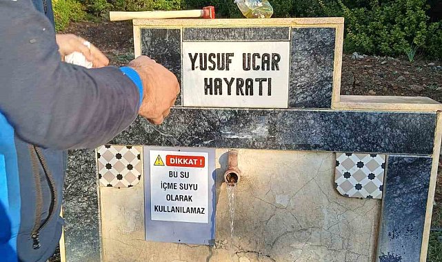 Datça'daki beş çeşmeye "Su içilemez" uyarısı