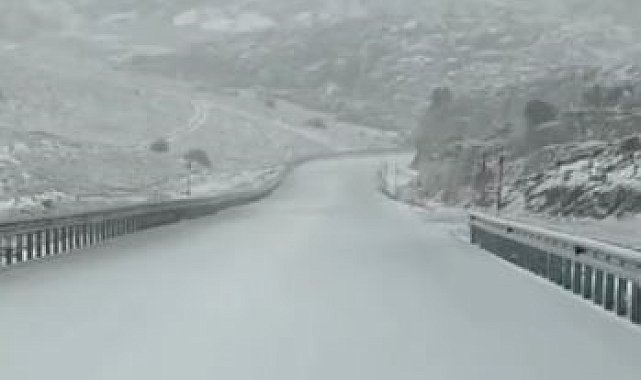 Denizli'nin yüksek kesimlerinde kar yağışı başladı