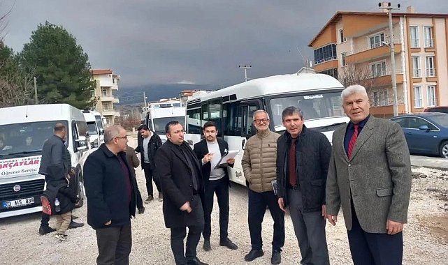 Dinar'da öğrenci servis araçlarına yönelik denetim