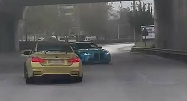 Drift pahalıya patladı, 2 araç trafikten men edildi