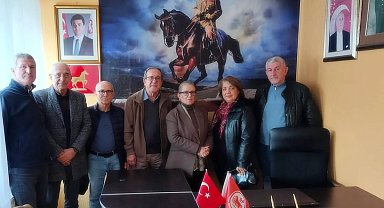 Edirne Emekliler Derneği'nden DP İl Başkanı Ayten Ercan'a ziyaret