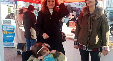 Edirne Keşan'da gönüllü öğretmenlerden SMA hastası Melek'e destek