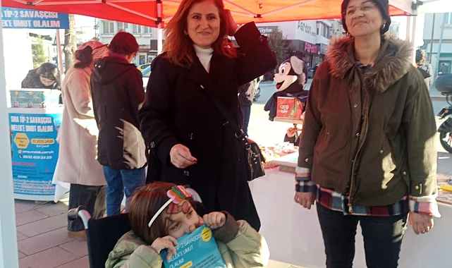 Edirne Keşan'da gönüllü öğretmenlerden SMA hastası Melek'e destek