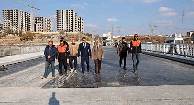 Eğriçay Köprüsü şantiye alanı incelendi