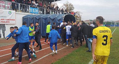 Ergene Velimeşespor ile Uzunköprüspor maçında gazeteciye ve futbolculara saldırı!