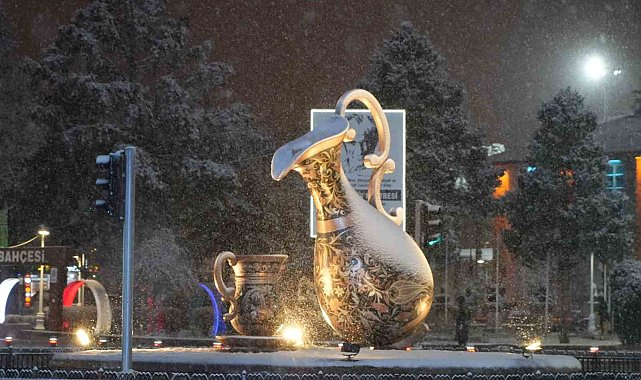 Erzincan'da kar yağışı
