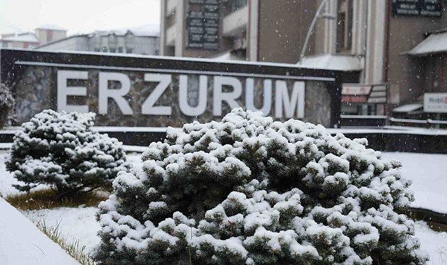 Erzurum güne karla başladı