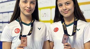 Eskişehirli milli sporcu ikizlerden Avrupa 3'üncüsü oldu