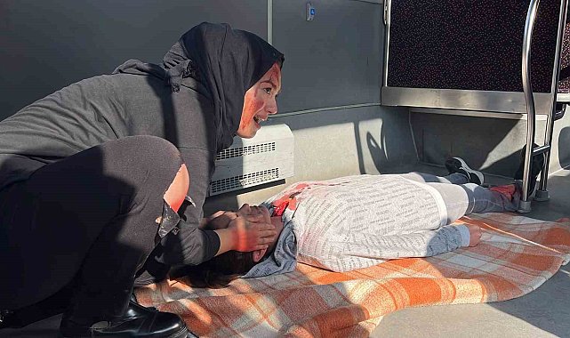 Gerçeğini aratmayan kaza tatbikatı