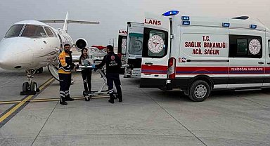 Hava ambulansı 6 günlük bebek için havalandı