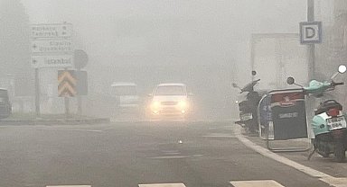 Hayrabolu'da yoğun sis hayatı olumsuz etkiledi