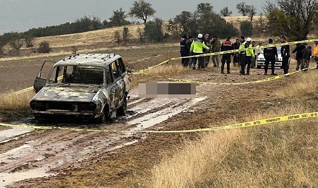 Isparta'da dağlık alanda yanmış aracın kenarında başsız erkek cesedi bulundu