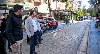 İzmir Bornova'da altyapı çalışmalarına yerinde inceleme