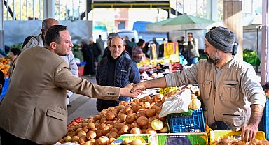 İzmir Bornova'da Pazaryeri ziyareti ve denetimi