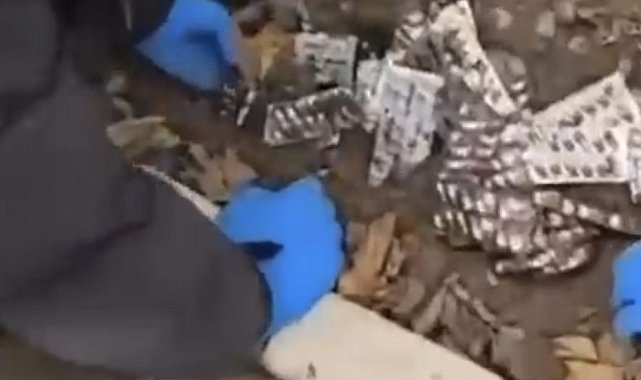 İzmir'de bahçeden 9 bin uyuşturucu hap çıktı