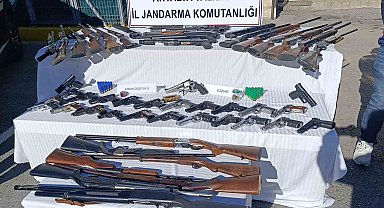 Jandarmadan Silah Operasyonu: 30 tabanca, 27 av tüfeği ele geçirildi