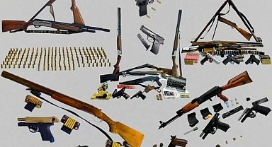 Kale'de kaçak silah ve mühimmatla yakalanan 9 şüpheli gözaltına alındı