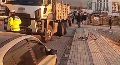 Kamyonun çarptığı 6 yaşındaki bisikletli çocuk hayatını kaybetti