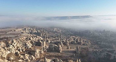 Kapadokya'ya sis çöktü