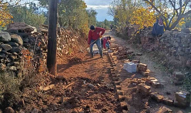 Karacasu Yazır'da yollar bakıma alındı